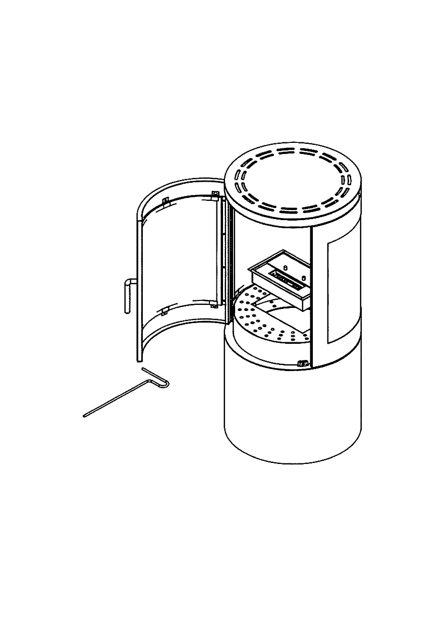 Auris Schwarz Ethanol Kamin (42 x 42 x 96 cm 1,2 Liter)