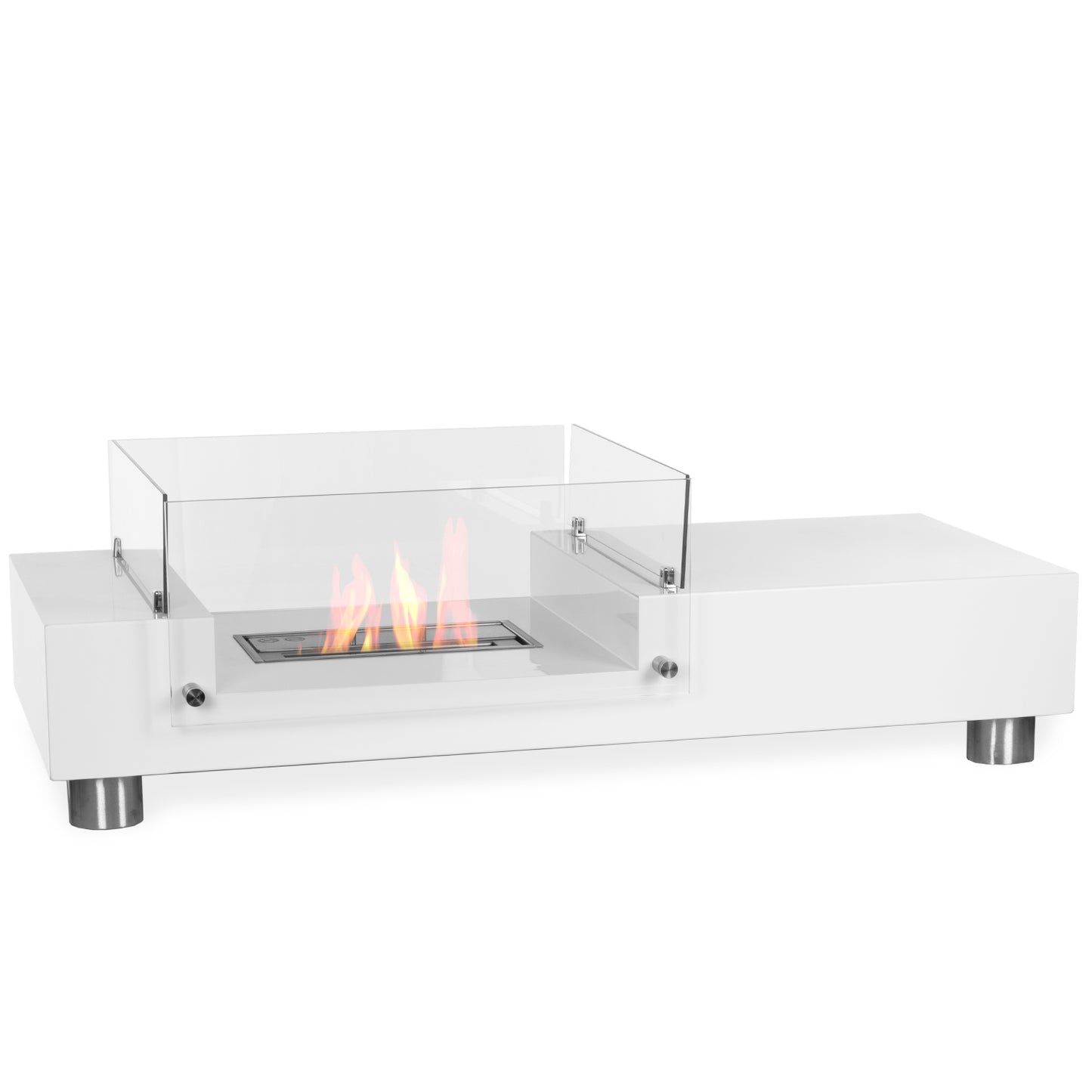Barissa Weiß Ethanol Kamin (112 x 50 x 35 cm 1,5 Liter)