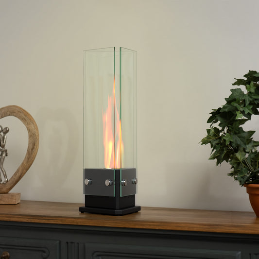 Thora Schwarz Ethanol Kamin (20 x 17 x 50,5 cm 0,5 Liter)