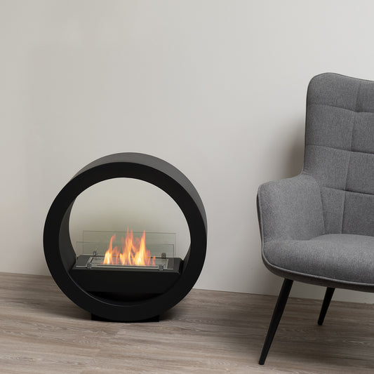 Livo Schwarz Ethanol Kamin (63 x 25 x 64 cm 1,5 Liter)