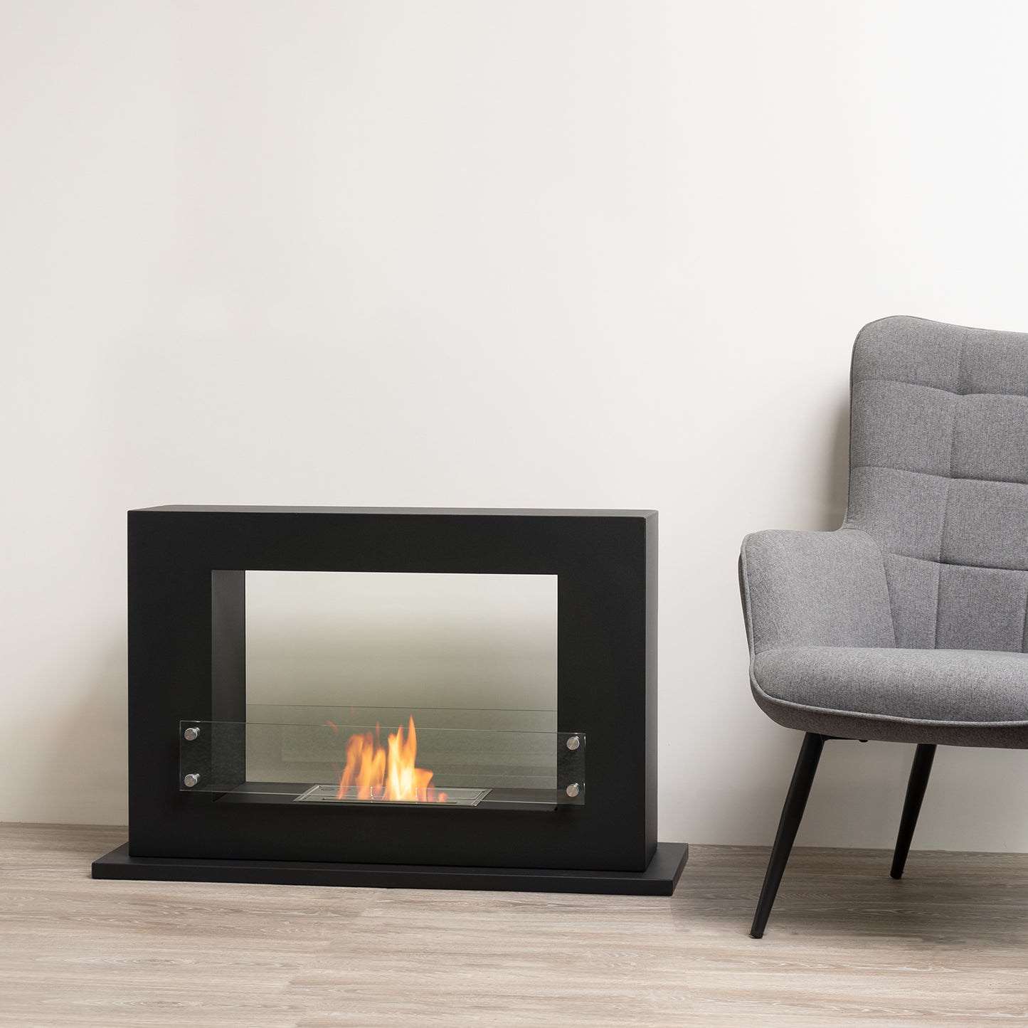 Xima Schwarz Ethanol Kamin (100 x 30 x 63 cm 1,5 Liter)