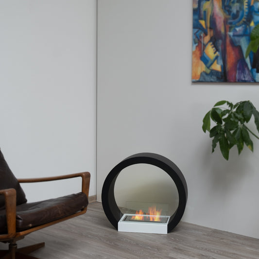 Zebra Schwarz Ethanol Kamin (60 x 30 x 54,5 cm 1,5 Liter)