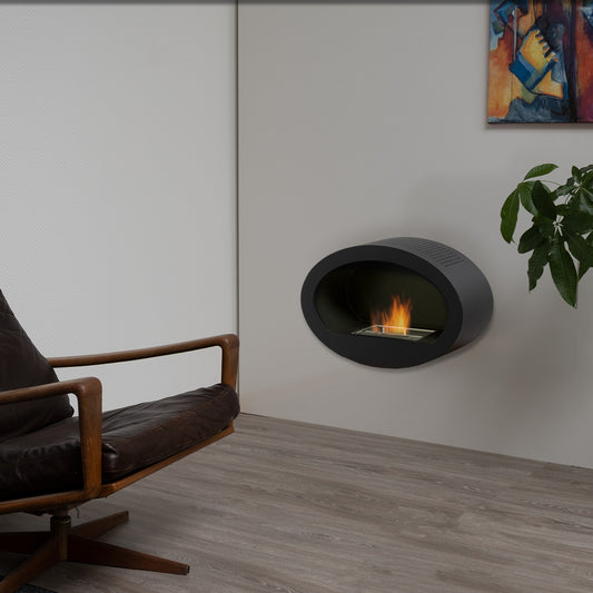 Cozy Schwarz Ethanol Kamin (60 x 22 x 40 cm 1 Liter)