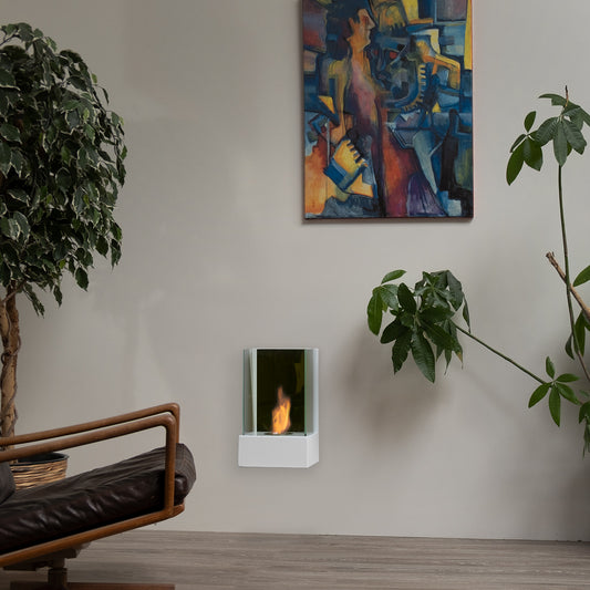 Fago Weiß Ethanol Kamin (24 x 21 x 40 cm 0,5 Liter)