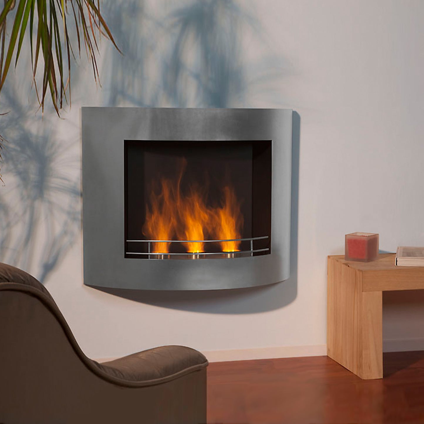 Jody Edelstahl Ethanol Kamin (84 x 27 x 68 cm 3 x 0,5 Liter)