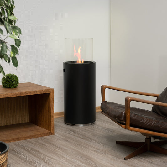 Barrique Schwarz Ethanol Kamin (34 x 34 x 90 cm 1 Liter)