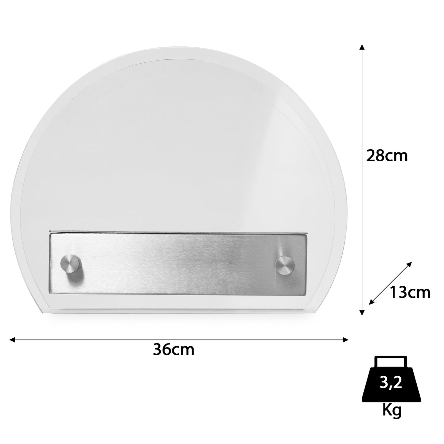 Gowa Edelstahl Ethanol Kamin (36 x 13 x 28 cm 0,4 Liter)