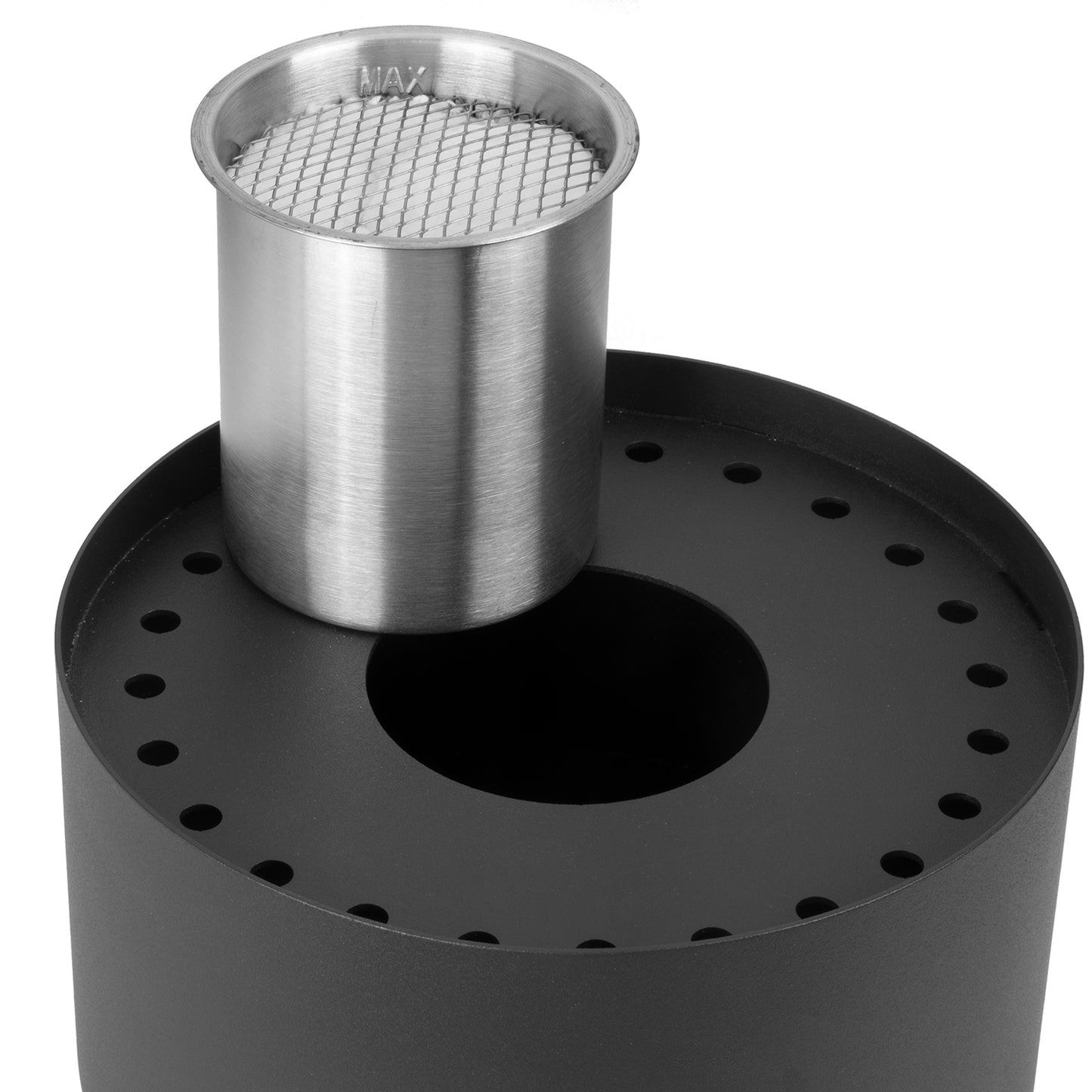 OrbisXL Schwarz Ethanol Kamin (20,5 x 20,5 x 29 cm 0,5 Liter)