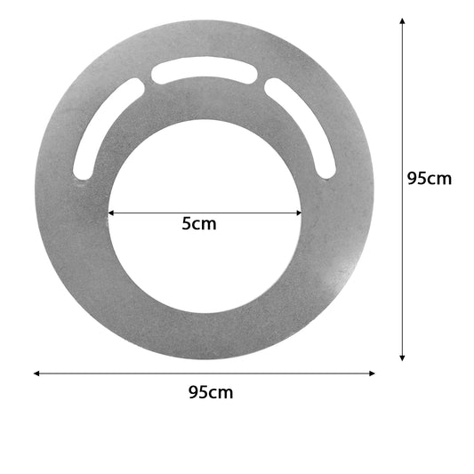 Sparplatte Edelstahl 95 mm