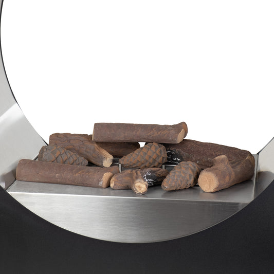 9-teiliges Keramikholz-Set für Bio-Ethanol oder Gelkamin