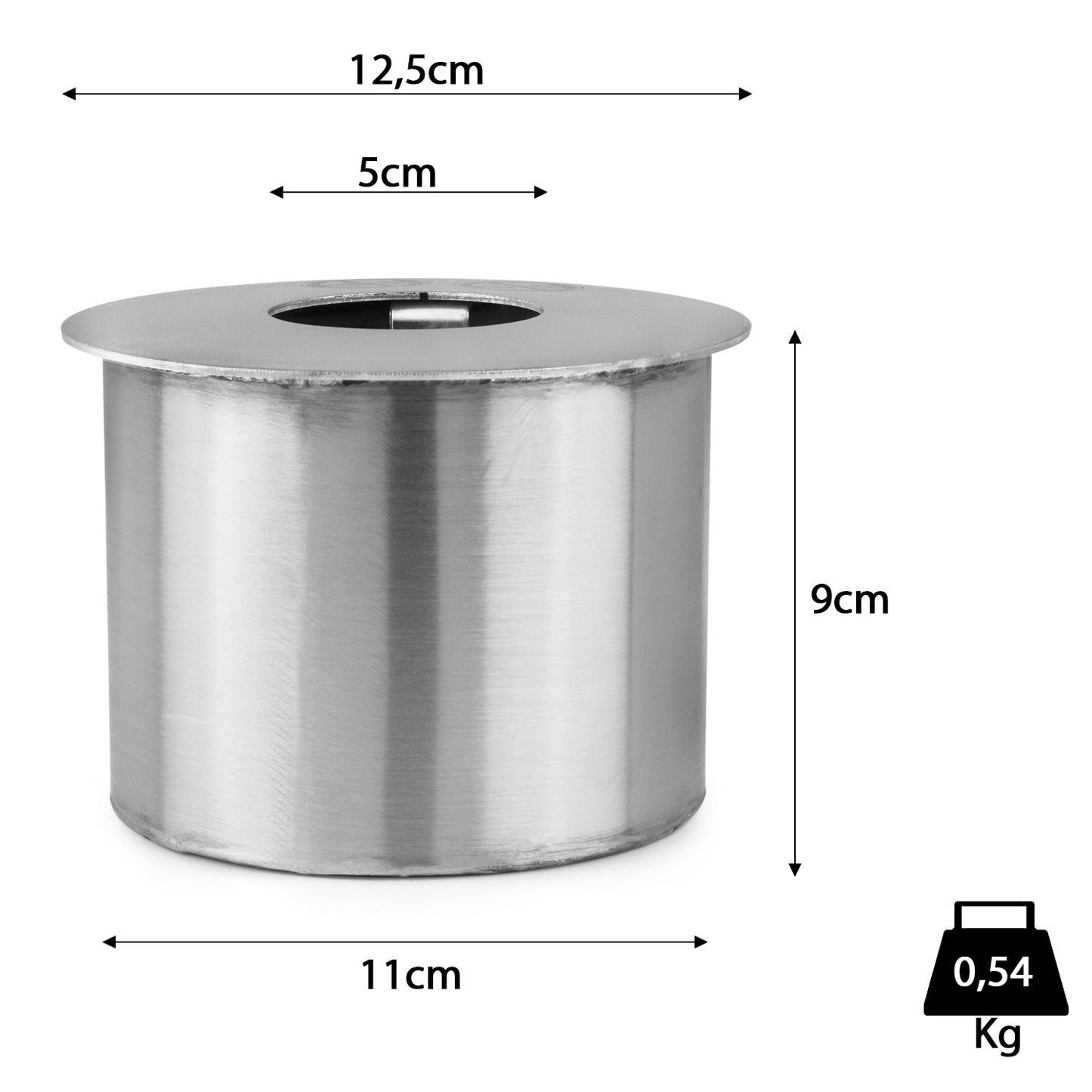 Edelstahl Brenner 0,8 L – 12,5 cm