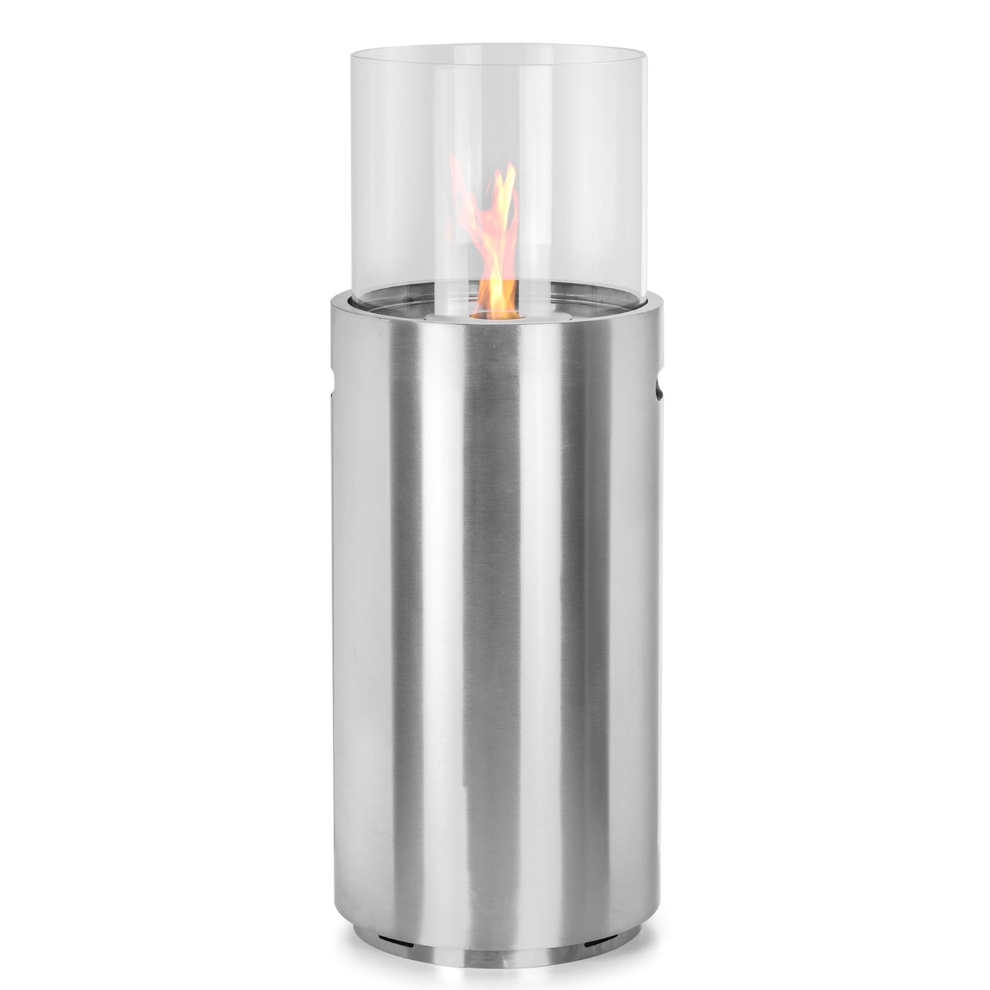 Barrique Edelstahl Ethanol Kamin (34 x 34 x 90 cm 1 Liter)
