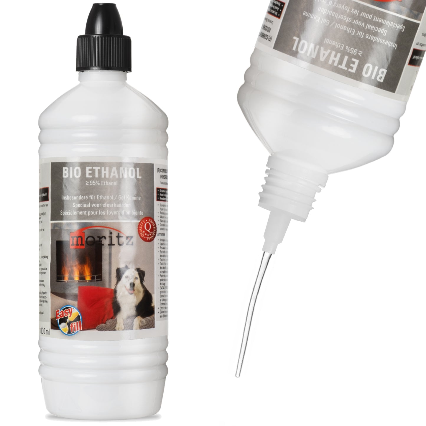 AKTIONSPREIS Ethanol Kamin Orbis Edelstahl + 1 Liter Bio-Ethanol