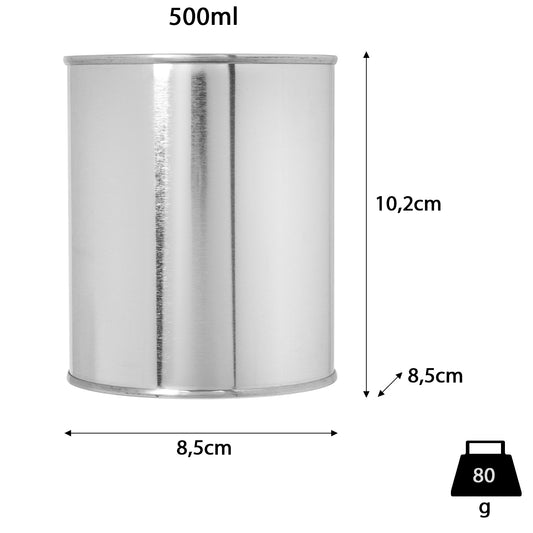 Blechdose 500 ml mit Deckel - Ø 8,5