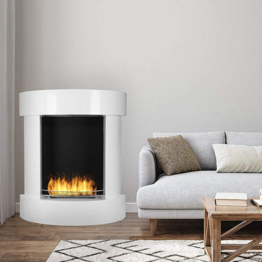 Elite Weiß Ethanol Kamin (95 x 40 x 110 cm 2,5 Liter)
