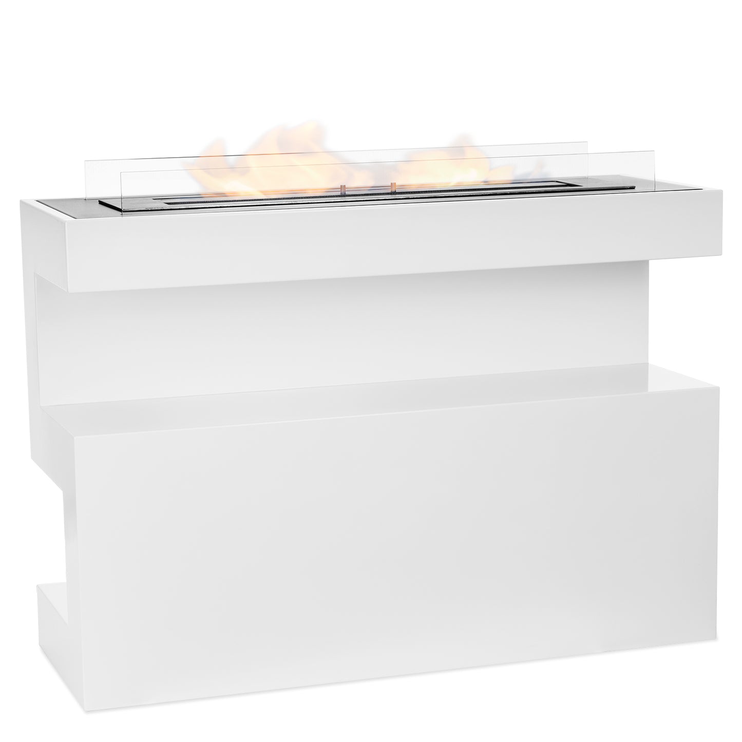 Diviso Weiß Ethanol Kamin (100 x 35 x 76 cm 6,5 Liter)
