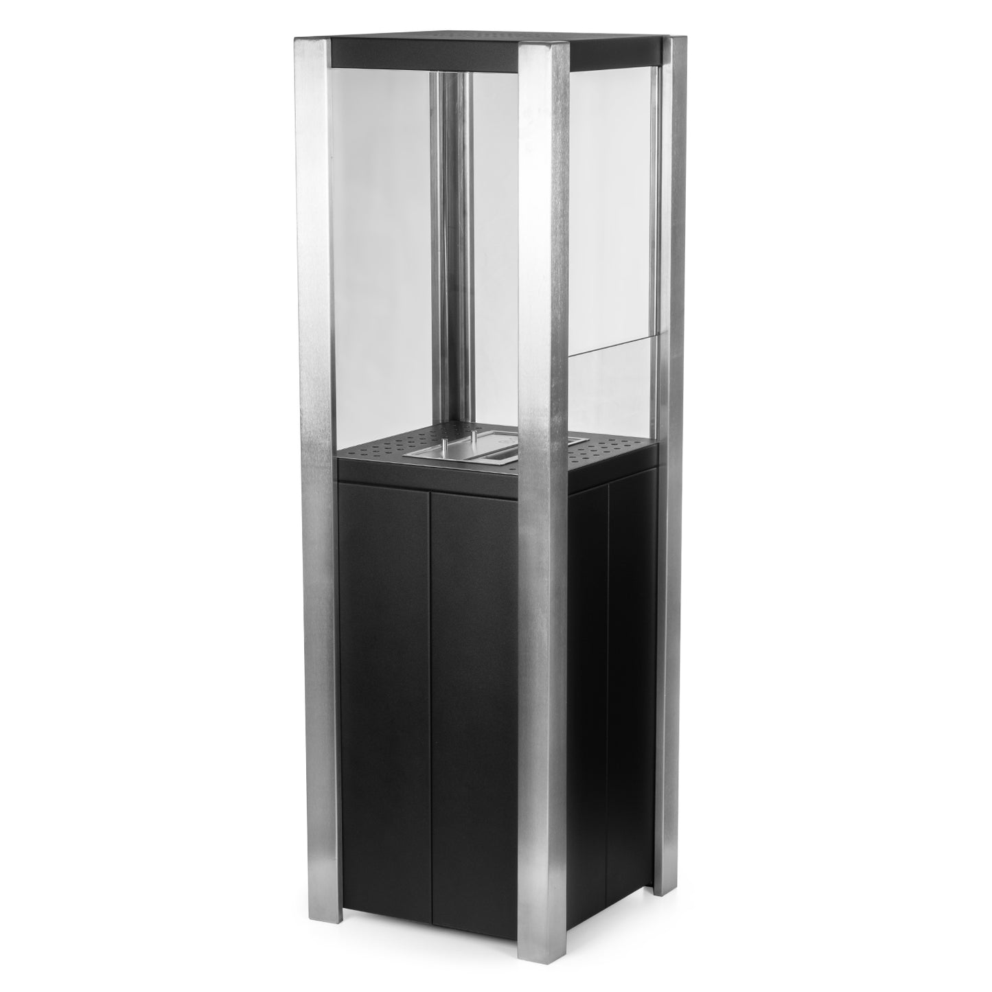 Cubikus Schwarz Ethanol Kamin (38 x 38 x 120 cm 1,2 Liter)