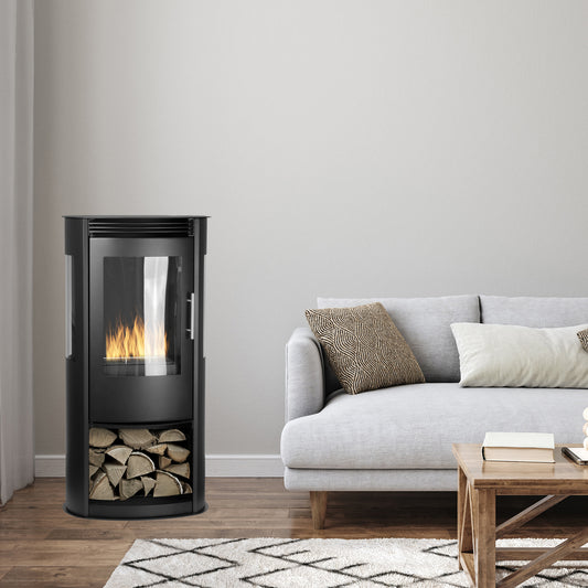 Arctic Schwarz Ethanol Kamin (50 x 30 x 98,5 cm 1,2 Liter)