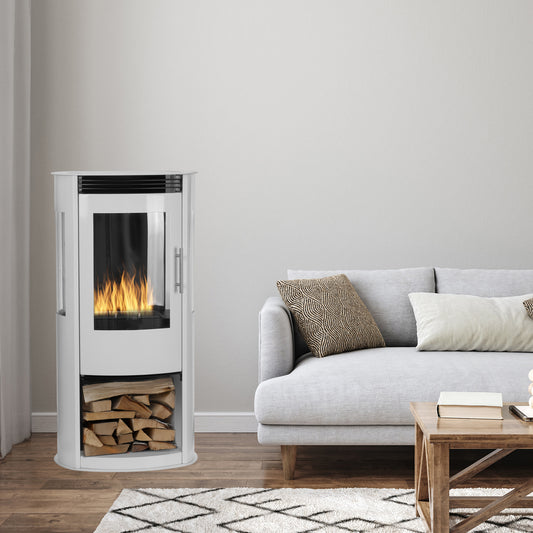 Arctic Weiß Ethanol Kamin (50 x 30 x 98,5 cm 1,2 Liter)