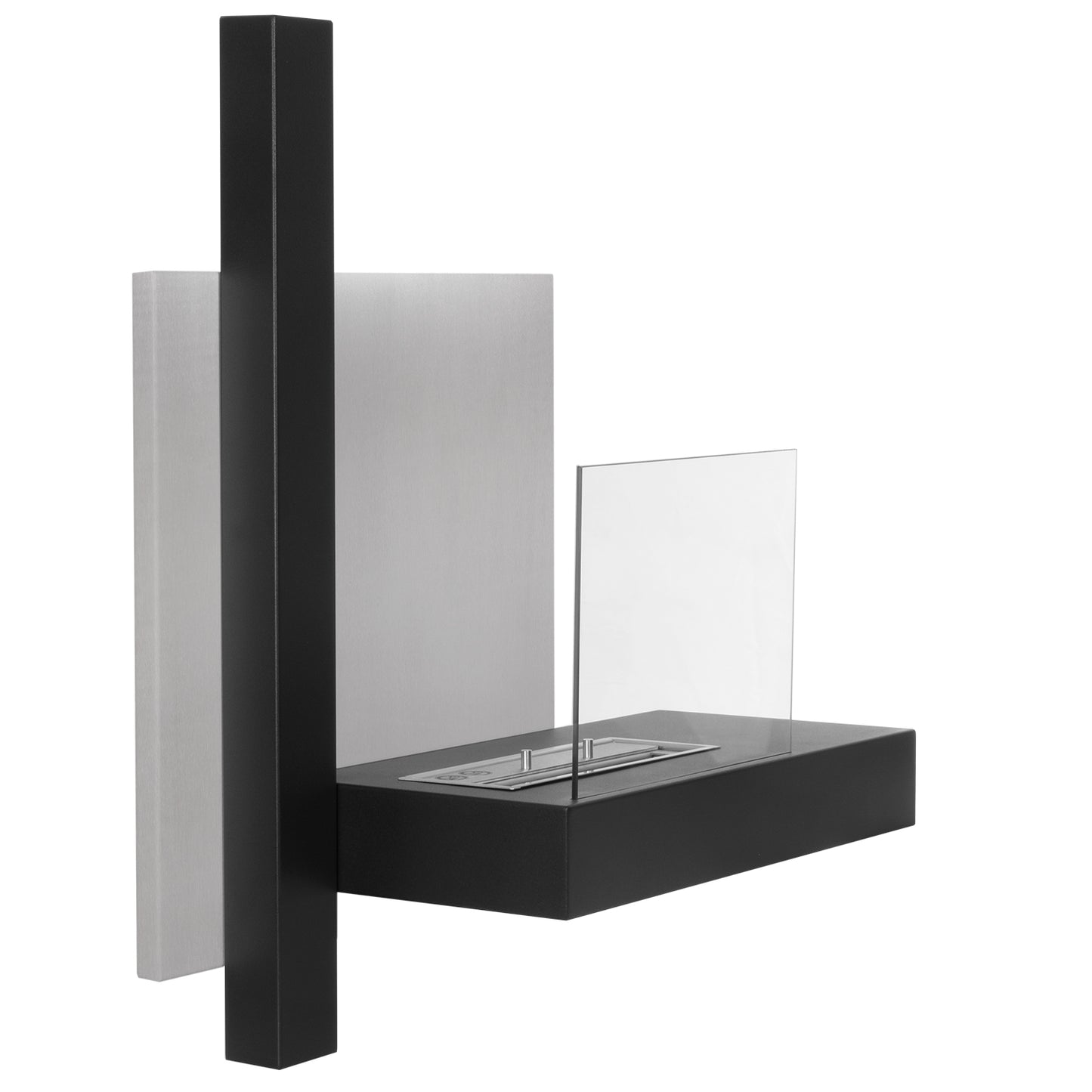 Ethanol Kamin Strato Schwarz (66 x 27 x 75cm 1 Liter)