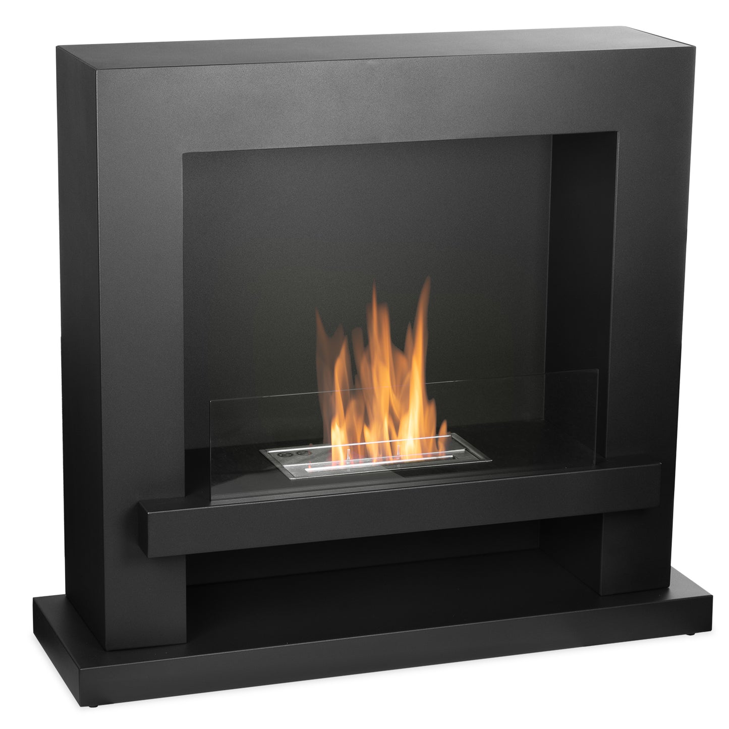 Atmos Schwarz Ethanol Kamin (100 x 31 x 90 cm 1,5 Liter)