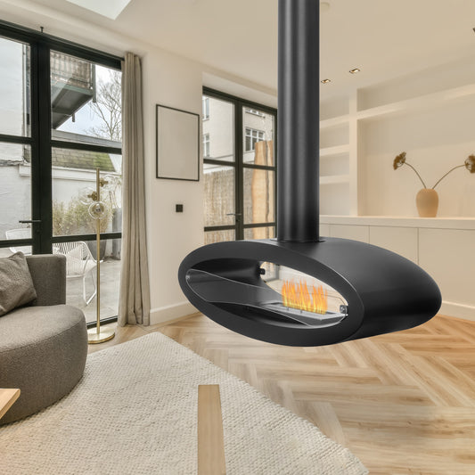 Avanto Schwarz Ethanol Kamin (112 x 43 x 186,5 cm 2,5 Liter)