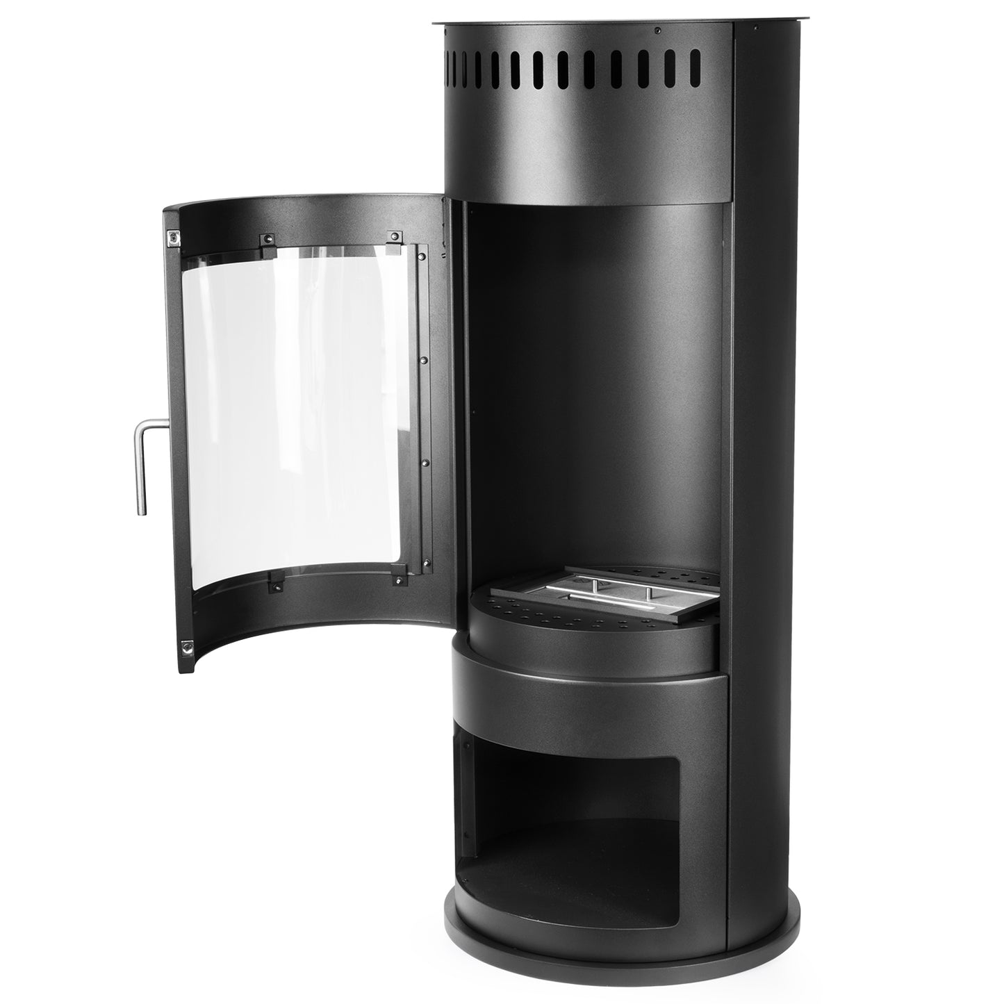 Fioro Schwarz Ethanol Kamin (45 x 45 x 113 cm 1,5 Liter)