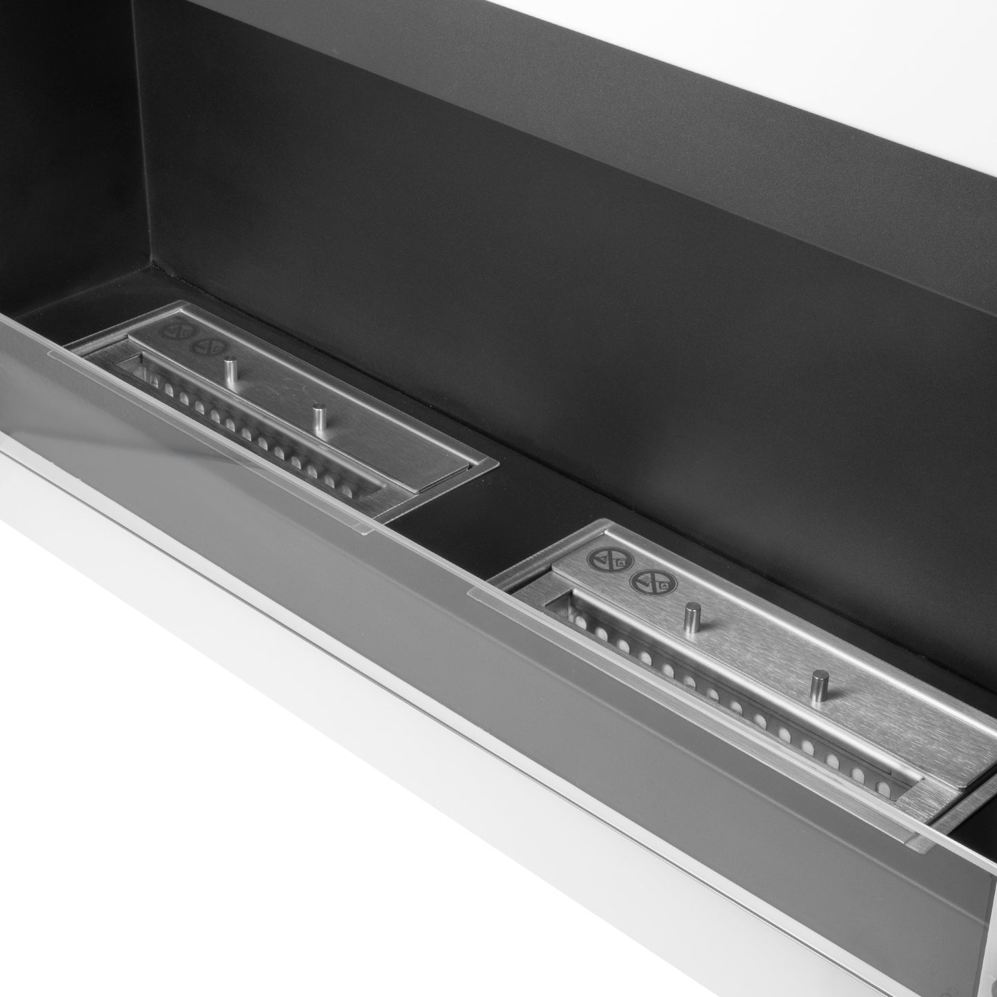 Oslo Weiß Ethanol Kamin (90 x 20 x 54 cm 2 x 1 Liter)