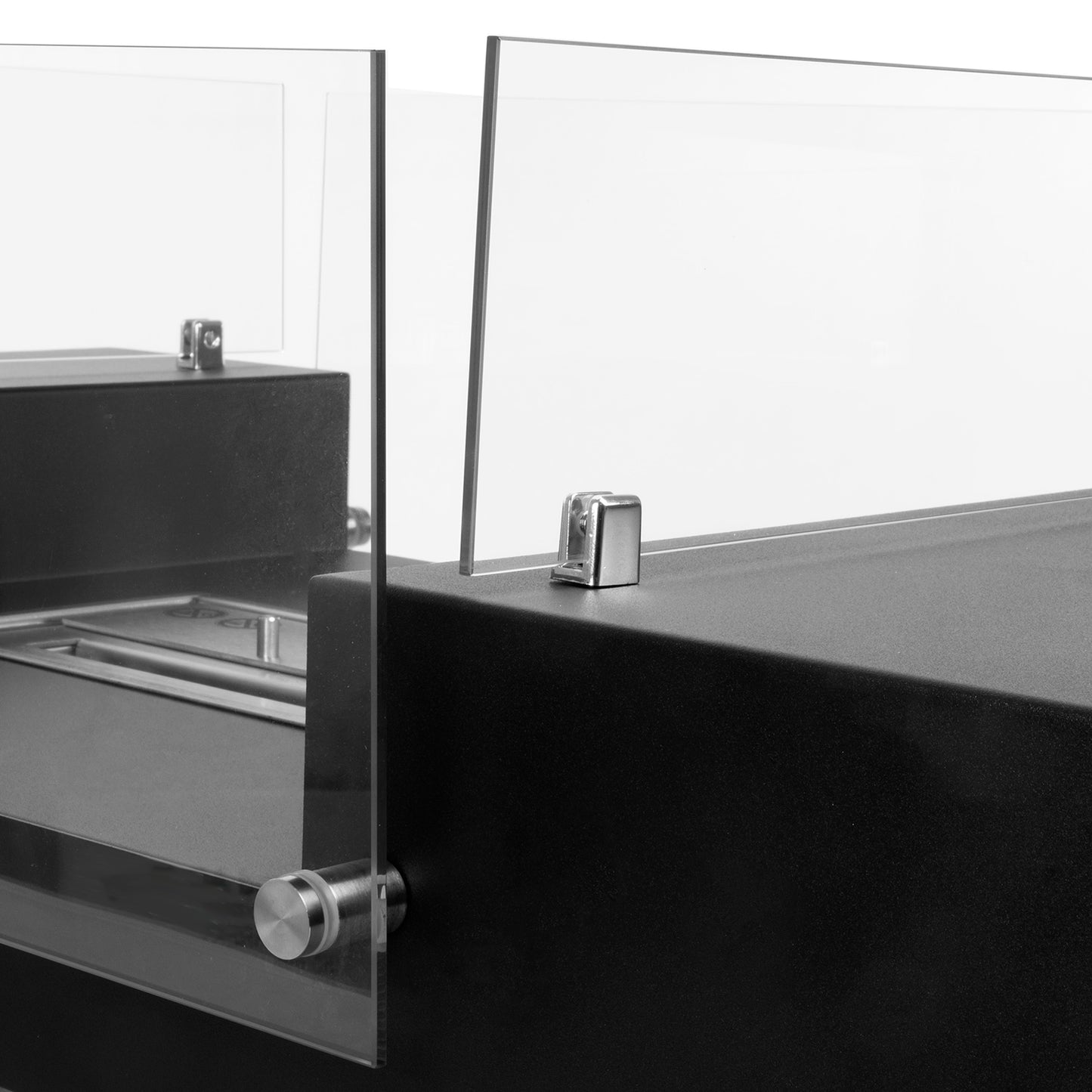 Barissa Schwarz Ethanol Kamin (112 x 50 x 35 cm 1,5 Liter)