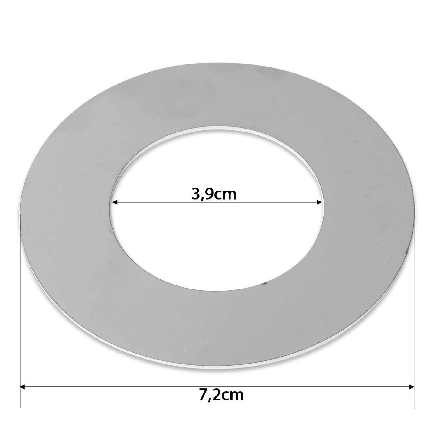 Sparplatte Edelstahl klein 73 mm