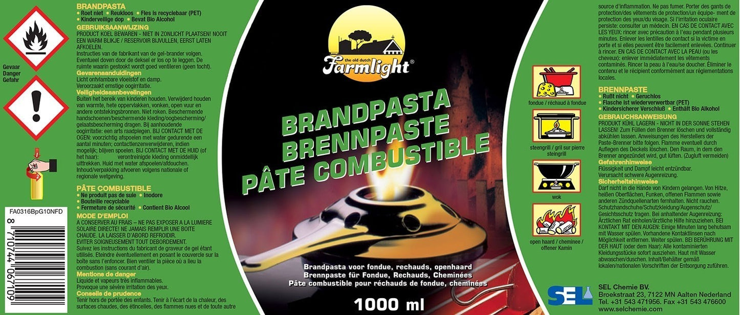 1 Liter Brennpaste grün Sel Chemie