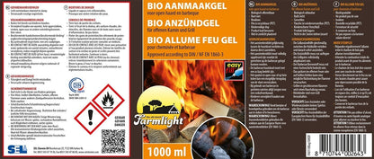 1 Liter Bio Kaminanzünder Gel orange Sel Chemie