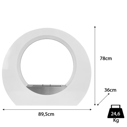 Ethanol Kamin Lumina Weiß (90 x 36 x 78cm 1,5 Liter)