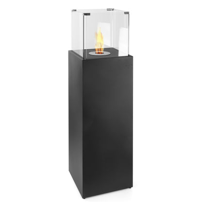 Cubus Schwarz Ethanol Kamin (35 x 35 x 121 cm 1,5 Liter)