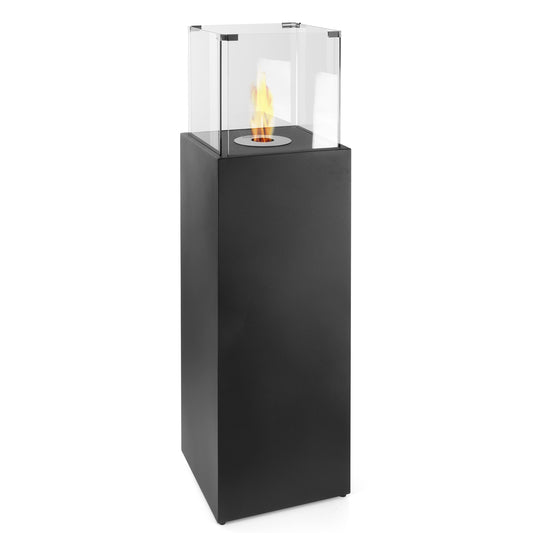 Cubus Schwarz Ethanol Kamin (35 x 35 x 121 cm 1,5 Liter)