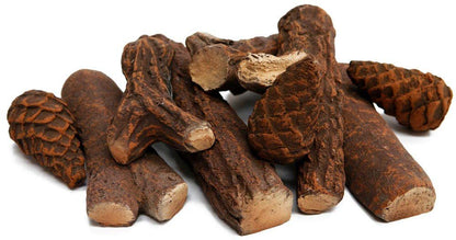 9-teiliges Keramikholz-Set für Ihren Bio-Ethanol Kamin oder Gelkamin Keramik Holz