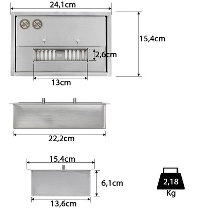Edelstahl Brenner 1,2 L – 24,1 cm