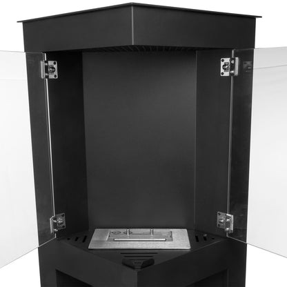 Lugano Schwarz Ethanol Kamin (58 x 39,5 x 95,5 cm 1,0 Liter)