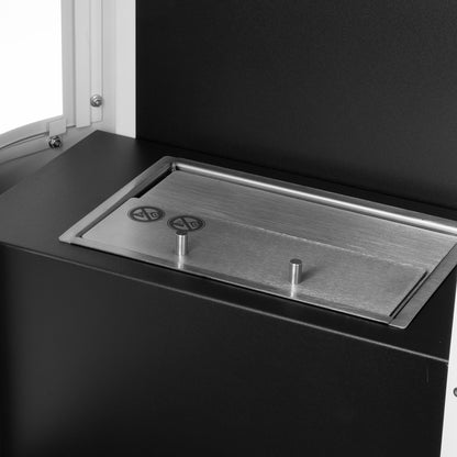 Arctic Weiß Ethanol Kamin (50 x 30 x 98,5 cm 1,2 Liter)