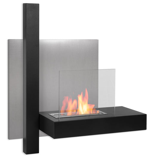 Ethanol Kamin Strato Schwarz (66 x 27 x 75cm 1 Liter)