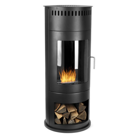 Fioro Schwarz Ethanol Kamin (45 x 45 x 113 cm 1,5 Liter)