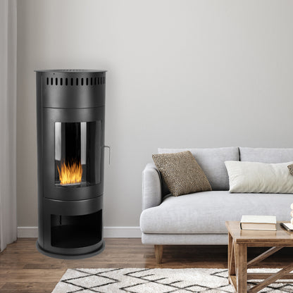 Fioro Schwarz Ethanol Kamin (45 x 45 x 113 cm 1,5 Liter)