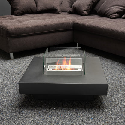 Mesa Schwarz Ethanol Kamin (70 x 70 x 35 cm 1,5 Liter)