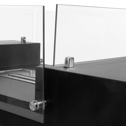 Barissa Schwarz Ethanol Kamin (112 x 50 x 35 cm 1,5 Liter)