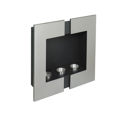 Futura Edelstahl Ethanol Kamin (60 x 20 x 60 cm 3 x 0,5 Liter)