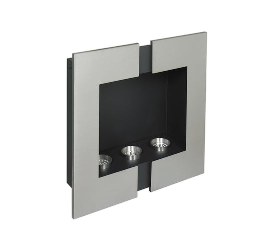 Futura Edelstahl Ethanol Kamin (60 x 20 x 60 cm 3 x 0,5 Liter)