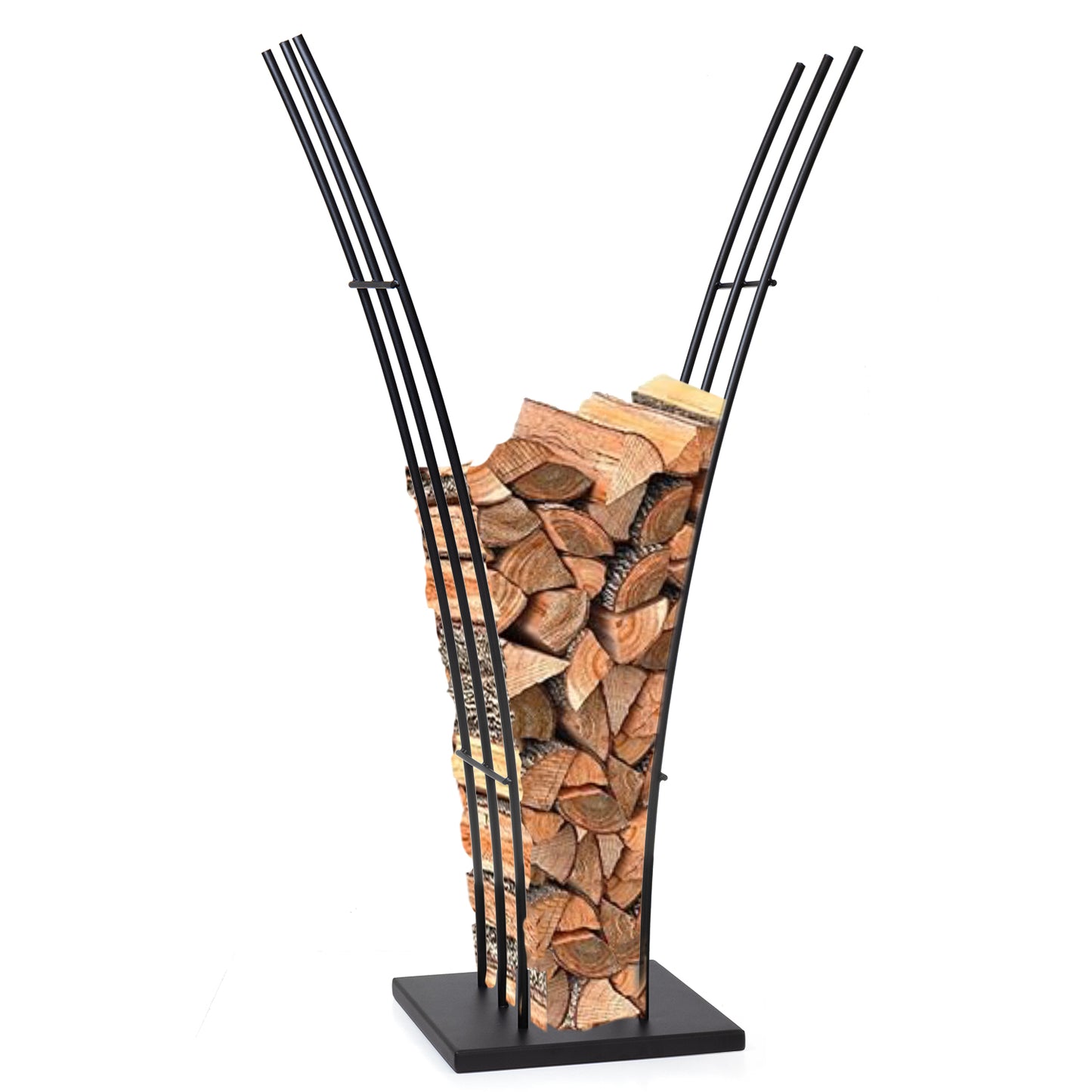 Kaminholz Regal WR-06 schwarz 119 x 35 x 35
